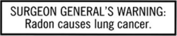 Radon is a gas that causes lung cancer.